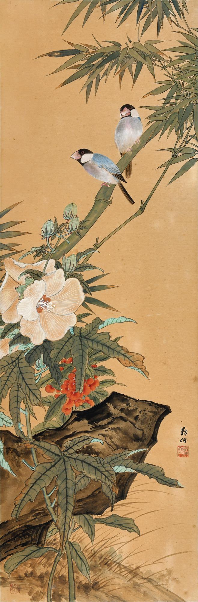 金勤伯 秋葵蜡嘴  