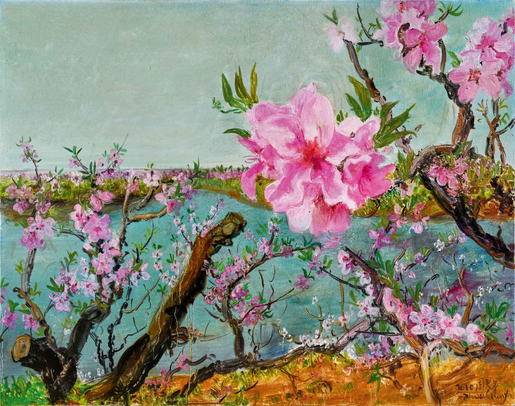 周春芽 桃花 2010  